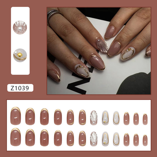 12 Sizes-24 Pcs Press On Nails Z1039