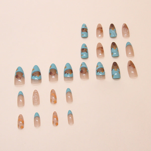 12 Sizes-24 Pcs Press On Nails W1814