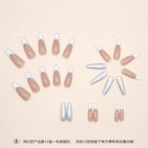12 Sizes-24 Pcs Press On Nails W411