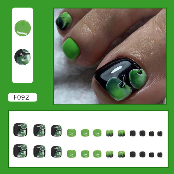 12 Sizes-24 Pcs Press On Nails F092