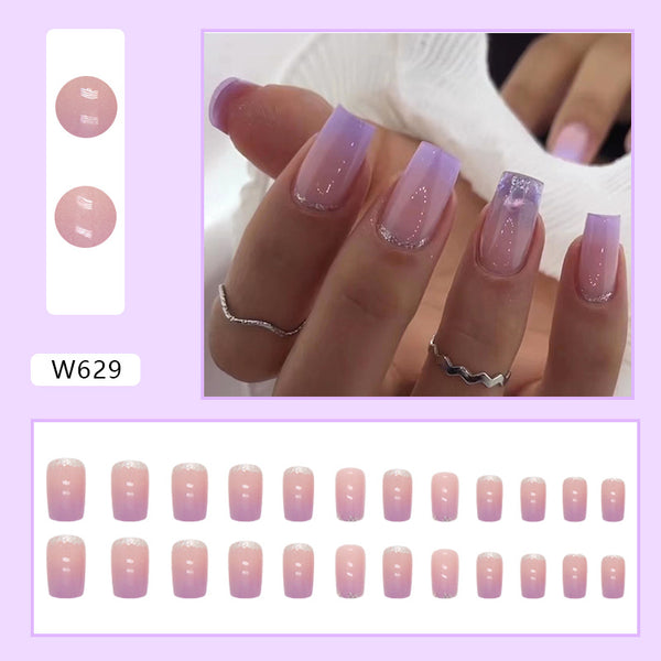 12 Sizes-24 Pcs Press On Nails W629