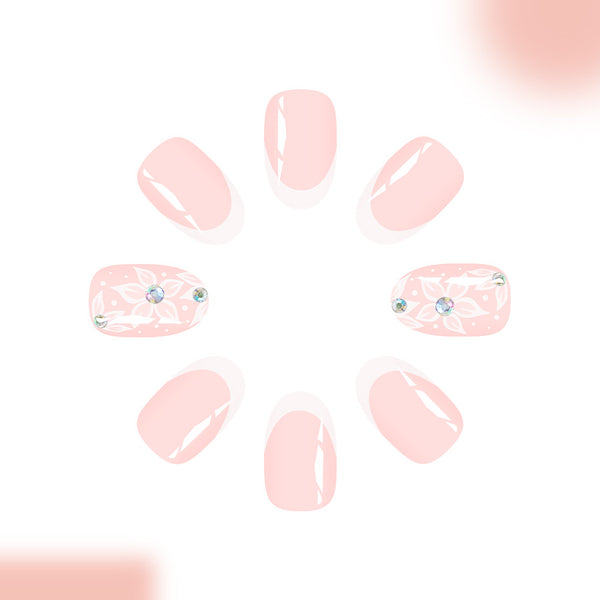 12 Sizes-24 Pcs Press On Nails C1035