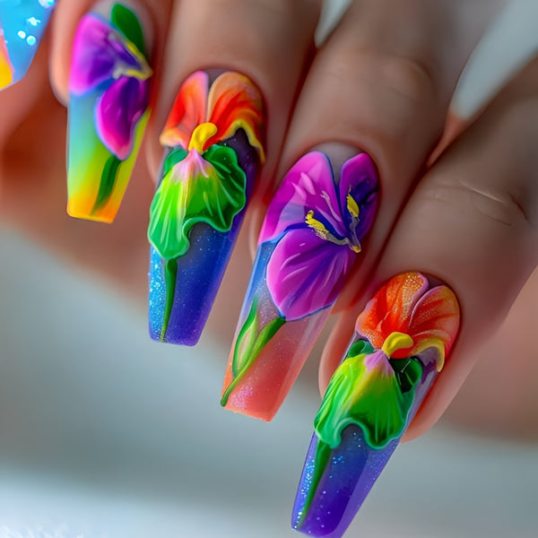 12 Sizes-24 Pcs Press On Nails Y628