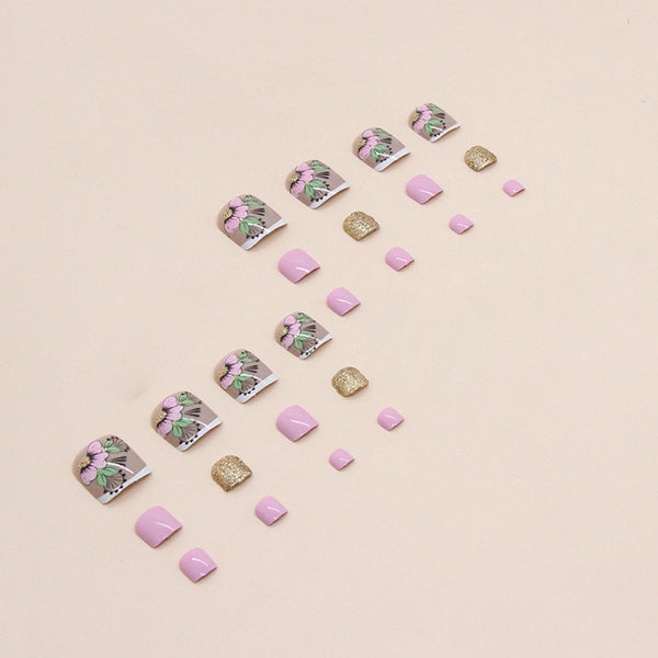 12 Sizes-24 Pcs Press On Nails F087