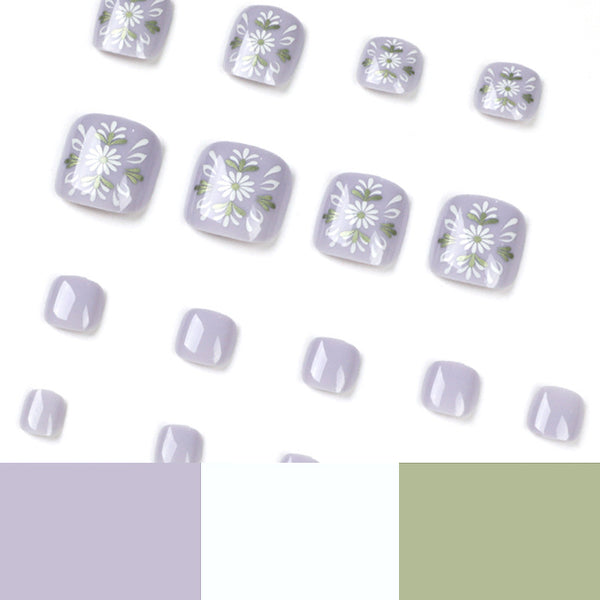 12 Sizes-24 Pcs Press On Nails JP1643