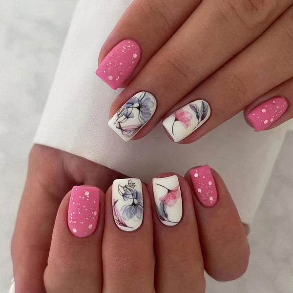 12 Sizes-24 Pcs Press On Nails W1387