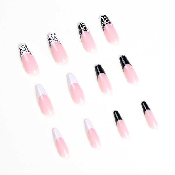 12 Sizes-24 Pcs Press On Nails JP1330