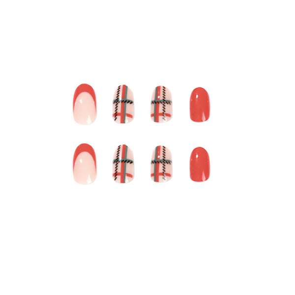 12 Sizes-24 Pcs Press On Nails JP1895