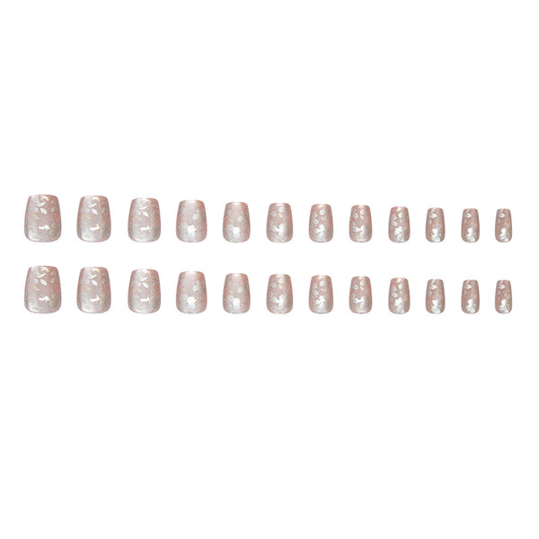 12 Sizes-24 Pcs Press On Nails MY100