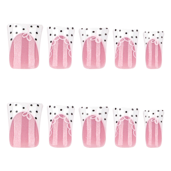 12 Sizes-24 Pcs Press On Nails JP4293