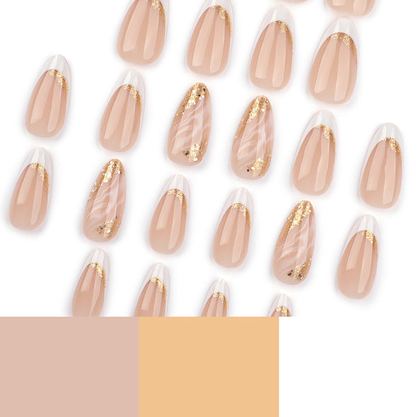 12 Sizes-24 Pcs Press On Nails JP3518