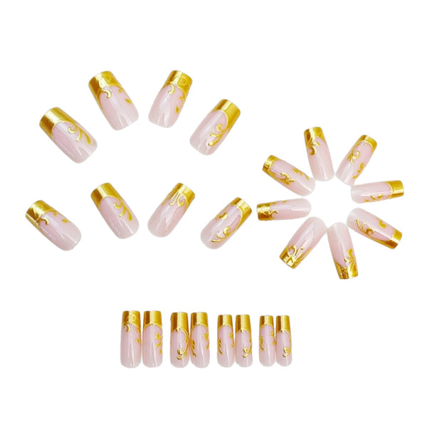 12 Sizes-24 Pcs Press On Nails Y2028