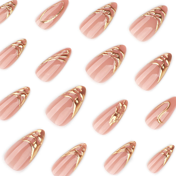 12 Sizes-24 Pcs Press On Nails JP4081