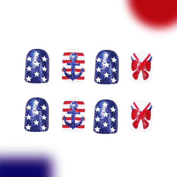 12 Sizes-24 Pcs Press On Nails C872