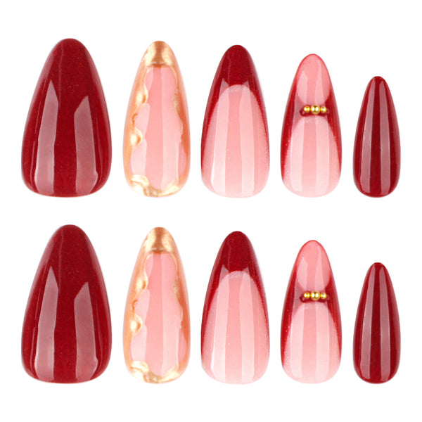 12 Sizes-24 Pcs Press On Nails JP3853