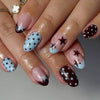 12 Sizes-24 Pcs Press On Nails C1345