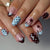12 Sizes-24 Pcs Press On Nails C1345