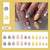 12 Sizes-24 Pcs Press On Nails Z1087