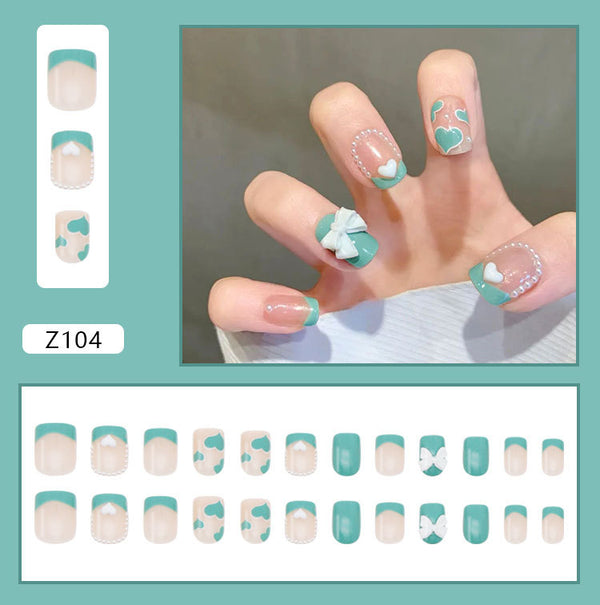 12 Sizes-24 Pcs Press On Nails Z082