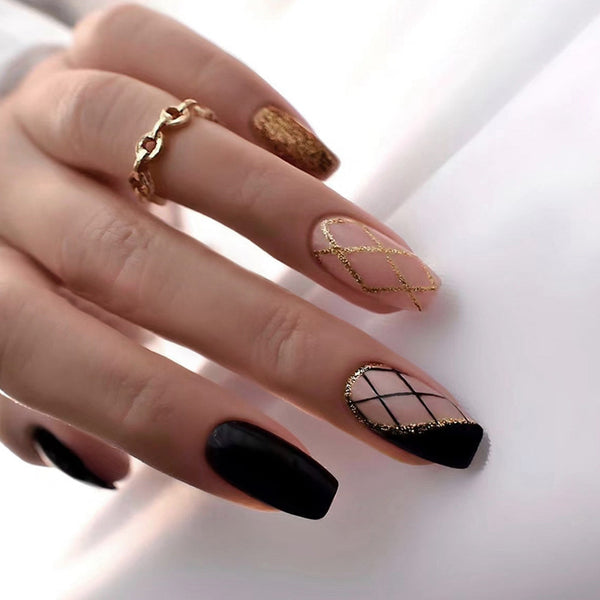 12 Sizes-24 Pcs Press On Nails W311