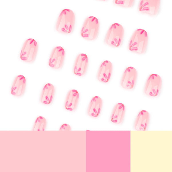 12 Sizes-24 Pcs Press On Nails JP4364
