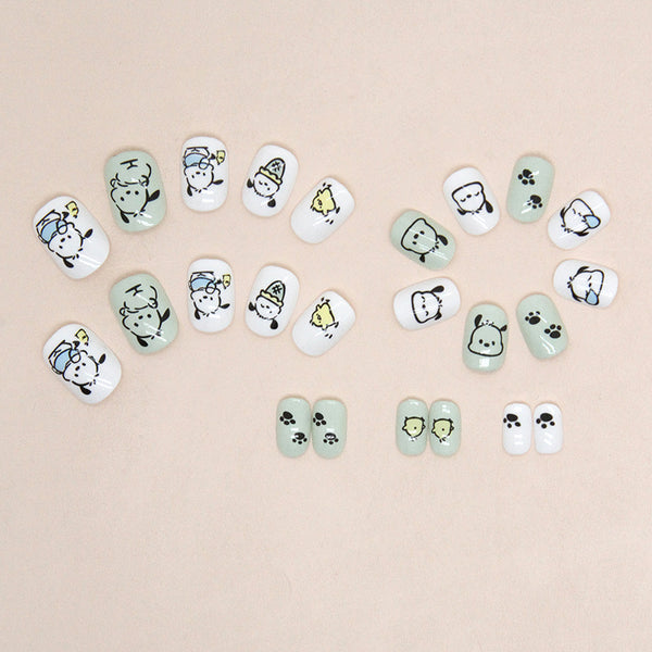 12 Sizes-24 Pcs Press On Nails K007
