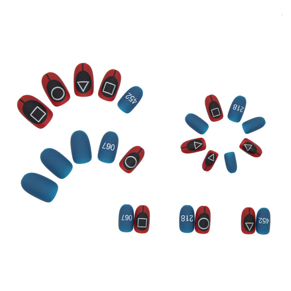 12 Sizes-24 Pcs Press On Nails R466