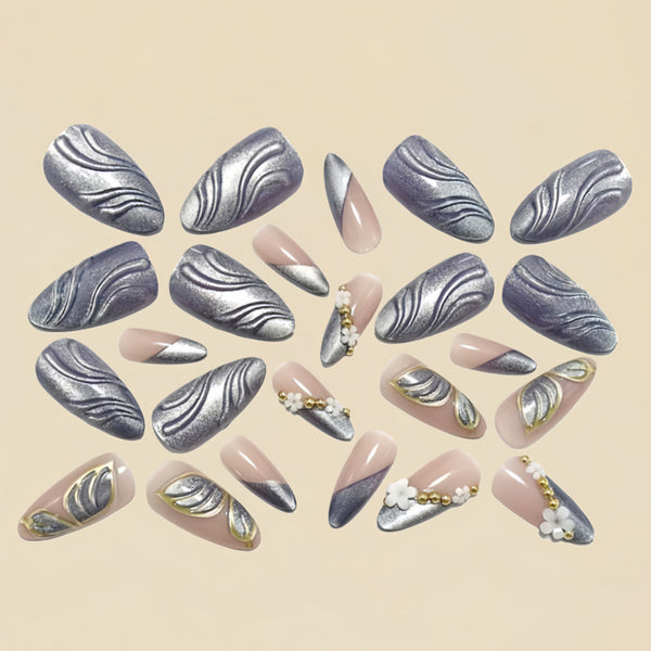 12 Sizes-24 Pcs Press On Nails Y1812
