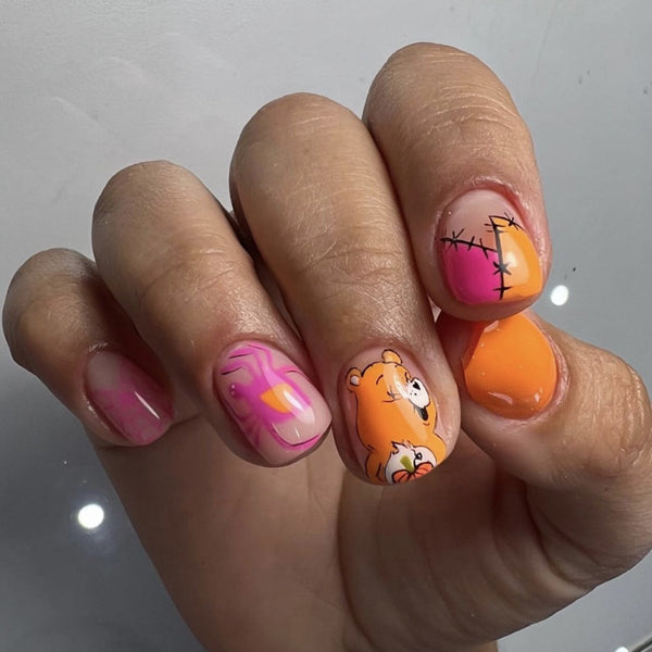 12 Sizes-24 Pcs Press On Nails C035