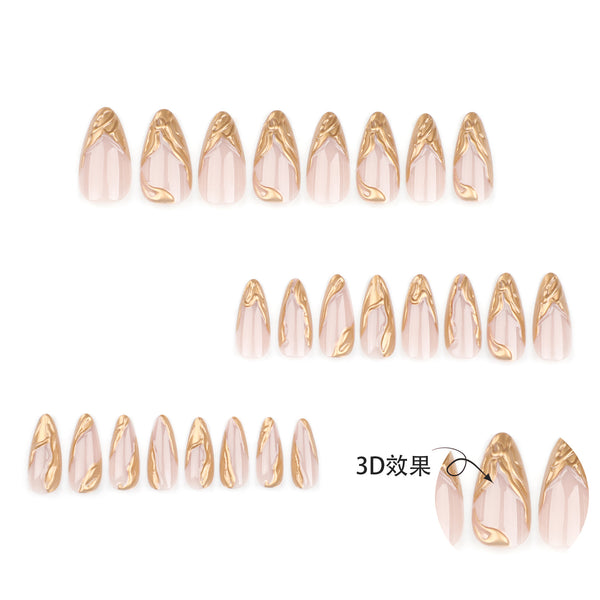 12 Sizes-24 Pcs Press On Nails JP3424