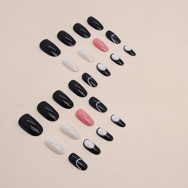 12 Sizes-24 Pcs Press On Nails W1173