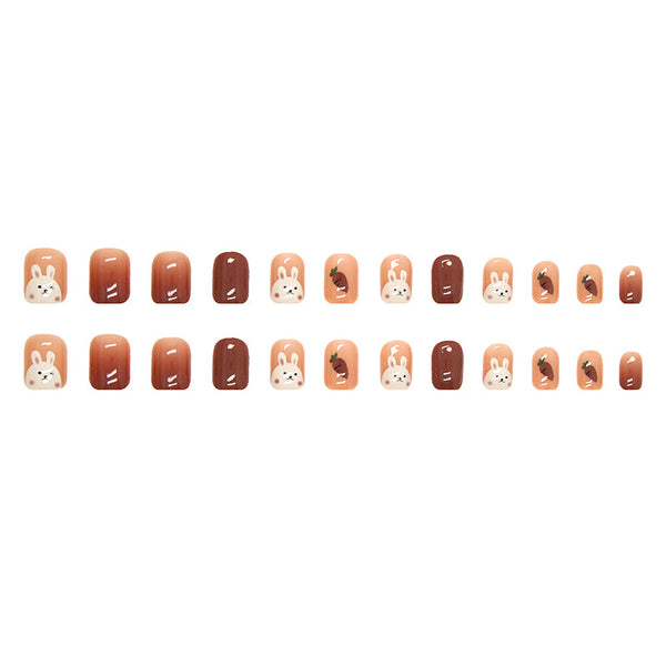 12 Sizes-24 Pcs Press On Nails R710