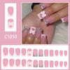 12 Sizes-24 Pcs Press On Nails C1050