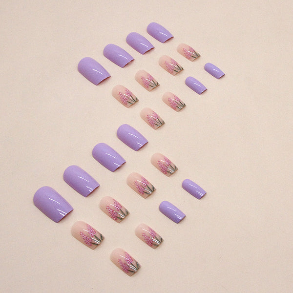 12 Sizes-24 Pcs Press On Nails W1344