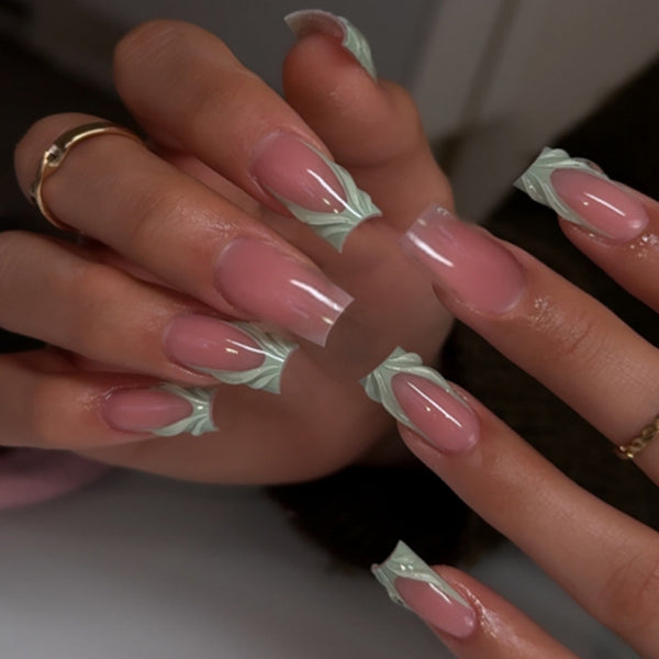 12 Sizes-24 Pcs Press On Nails W1964