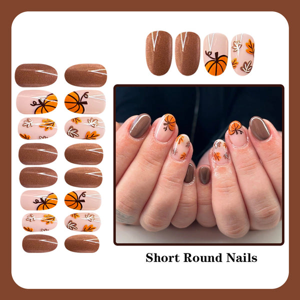 12 Sizes-24 Pcs Press On Nails YX155