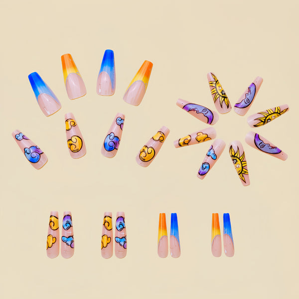 12 Sizes-24 Pcs Press On Nails Y200