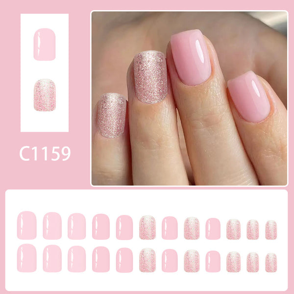 12 Sizes-24 Pcs Press On Nails C1159