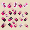 12 Sizes-24 Pcs Press On Nails Y1618