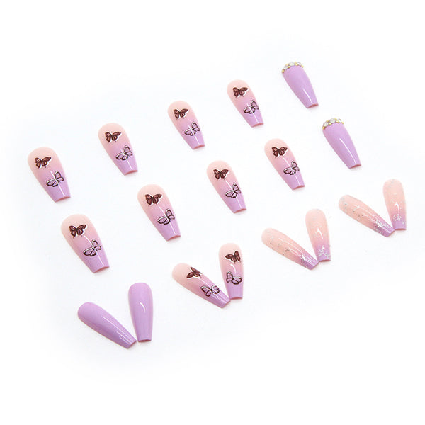12 Sizes-24 Pcs Press On Nails Z415