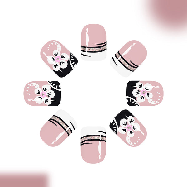 12 Sizes-24 Pcs Press On Nails C1090