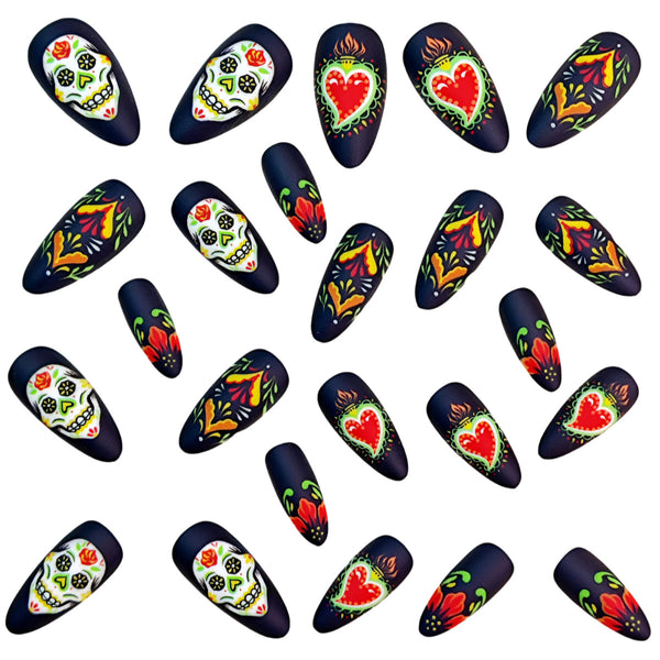 12 Sizes-24 Pcs Press On Nails Y202