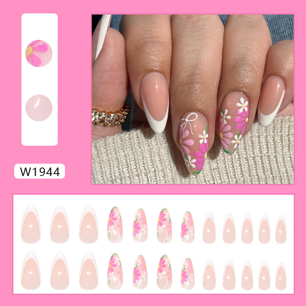 12 Sizes-24 Pcs Press On Nails W1944
