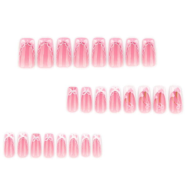 12 Sizes-24 Pcs Press On Nails JP4332