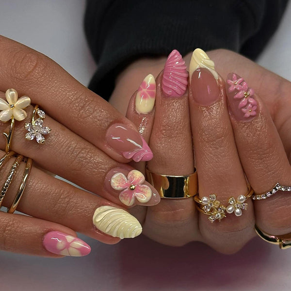 12 Sizes-24 Pcs Press On Nails Z1079