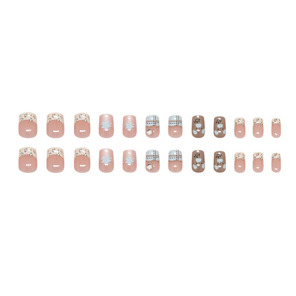 12 Sizes-24 Pcs Press On Nails Z1077