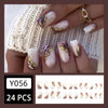 12 Sizes-24 Pcs Press On Nails Y056
