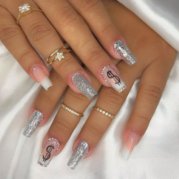 12 Sizes-24 Pcs Press On Nails Z608