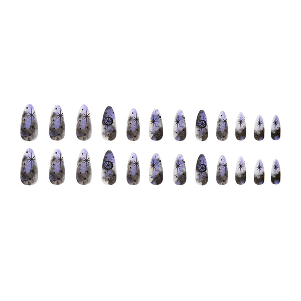 12 Sizes-24 Pcs Press On Nails W1910