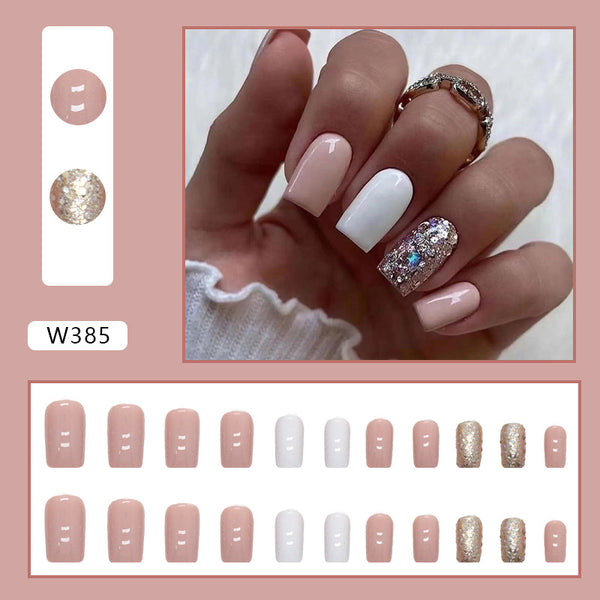 12 Sizes-24 Pcs Press On Nails W385
